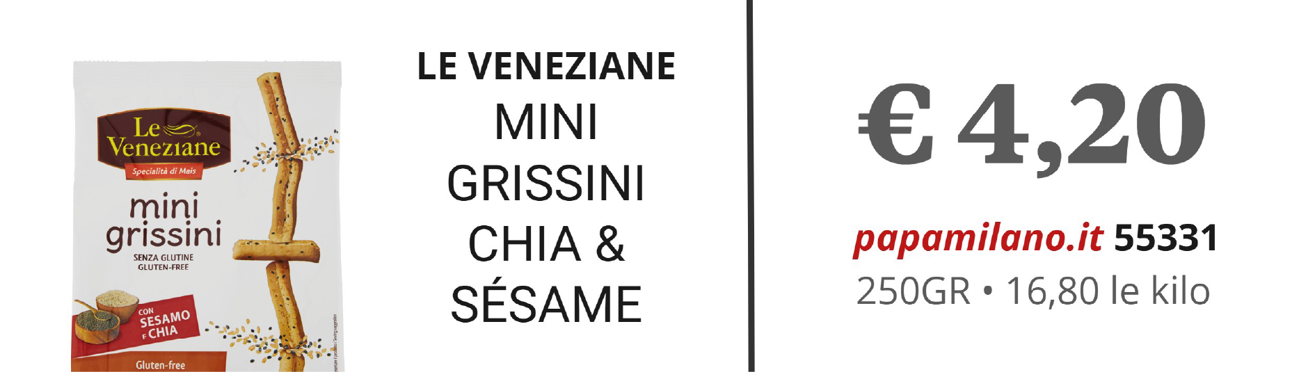 LE VENEZIANE MINI GRISSINI CHIA & SÉSAME